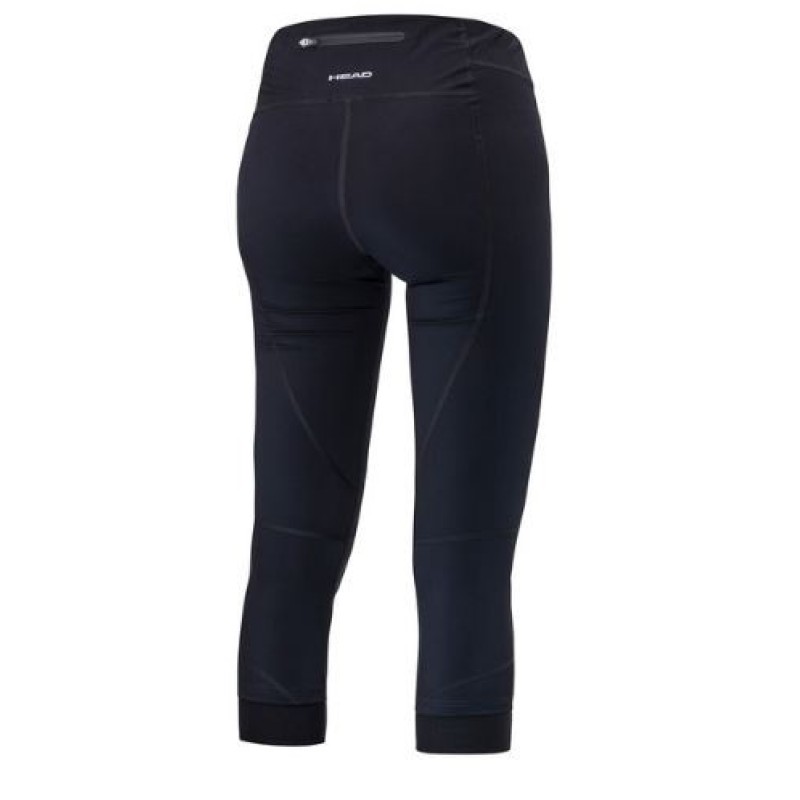 Ropa de Padel Head CAPSULE 3/4 LEGGING W BLACK - Barata Oferta Outlet