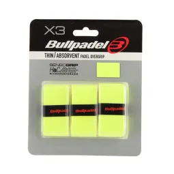 Blister Bullpadel 3 Overgrips GB1705 Senso Perforated Yellow Sulfur Fluor
