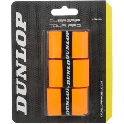 Blister Dunlop 3 Overgrips Tour Pro Naranja Fluor