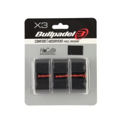 Blister Overgrips Bullpadel Comfort Absorvent Negro 3 Unidades