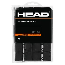 Blister Overgrips Head Xtreme Soft Negro 12 Unidades