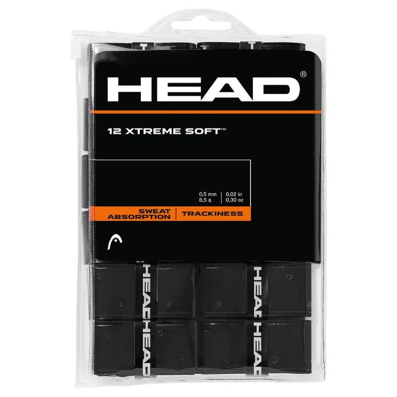 Blister Overgrips Head Xtreme Soft Negro 12 Unidades