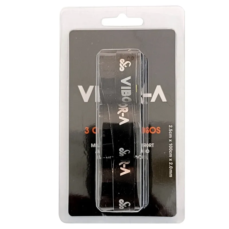 Blister Vibora Pro Liso Negro 3 Overgrips