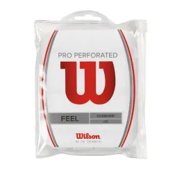 Blister Wilson 12 Overgrips Pro Perforated Feel Blanco