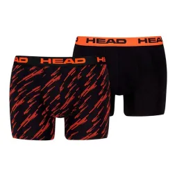 Head Printed Orange Black Boxers 2 Units