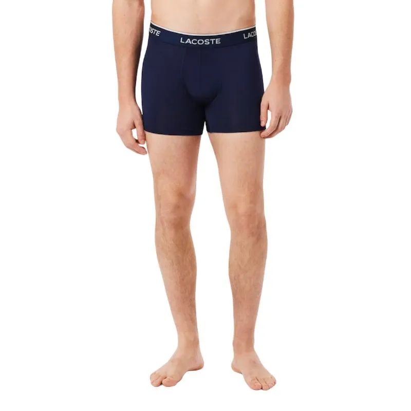 Lacoste Microfiber Navy Blue Boxers 3 Units