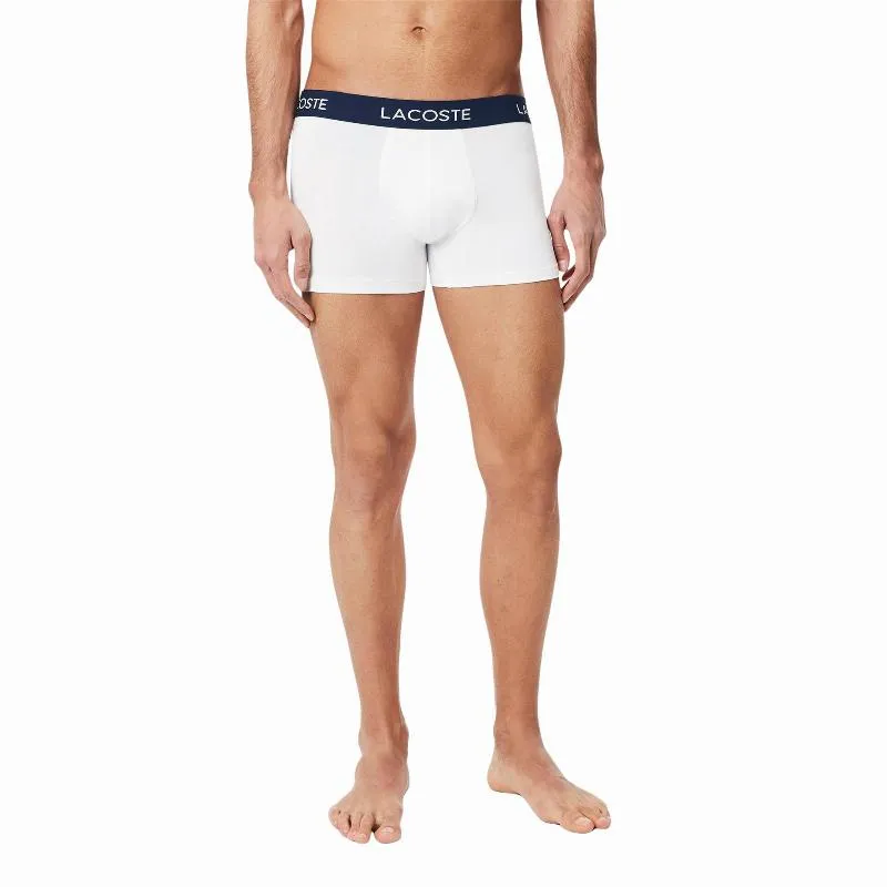 Lacoste Pique Navy Blue White Red Boxers 3 Units