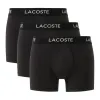 Lacoste Piqué Black Boxers 3 Units