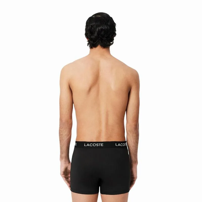 Lacoste Piqué Black Boxers 3 Units