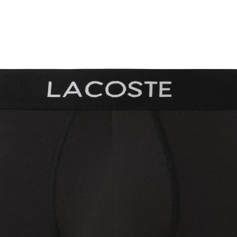 Lacoste Piqué Black Boxers 3 Units