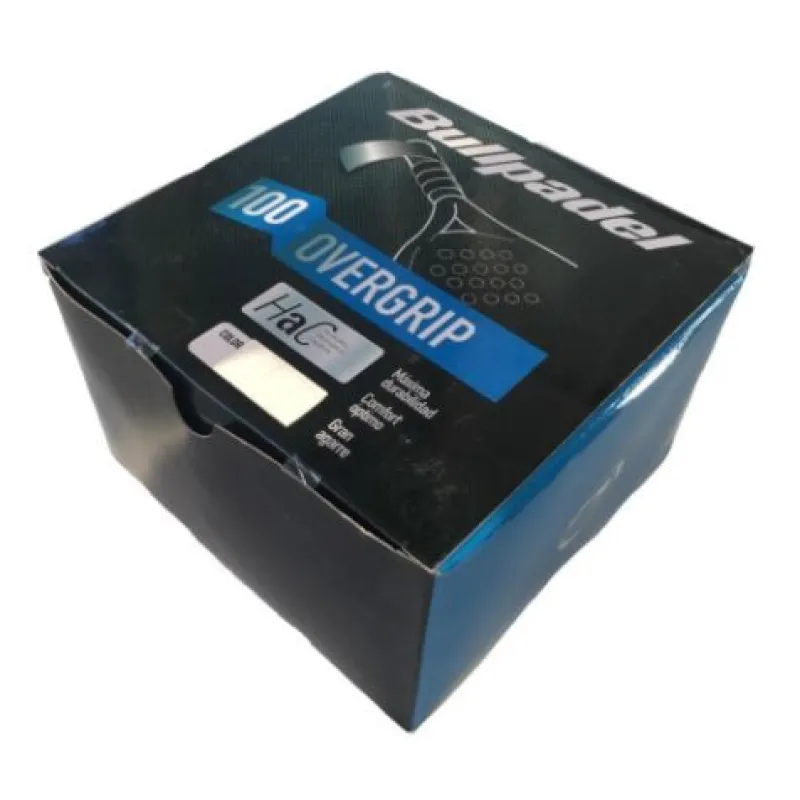 Box Overgrips Bullpadel White 100 Units