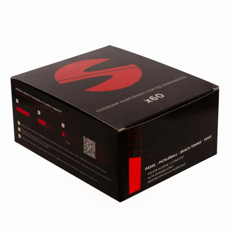 Softee Experience Perforated Overgrips Box White 60 Units