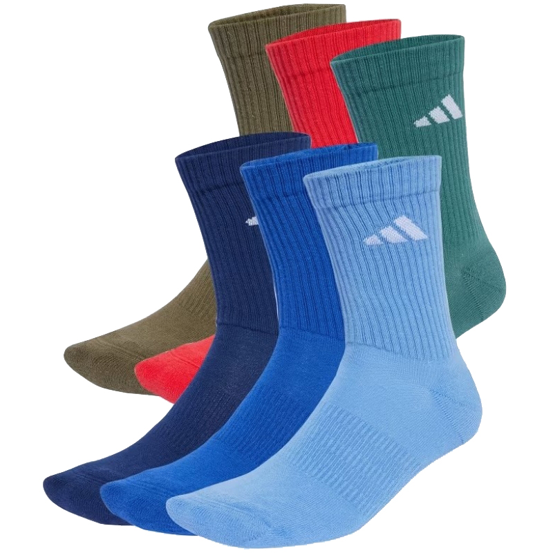 Calcetines Adidas Cushioned Crew Azul Oscuro 6 Pares