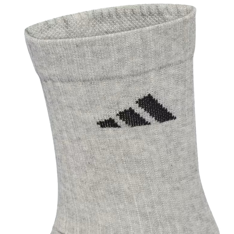 Calcetines Adidas Cushioned Crew Blanco Gris Negro 6 Pares