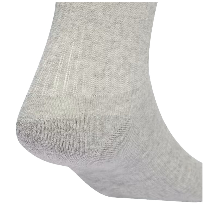 Calcetines Adidas Cushioned Crew Blanco Gris Negro 6 Pares