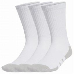 Adidas Essentials Cushioned Crew Socks White Gray 3 Pairs