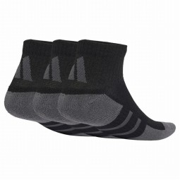 Calcetines Adidas Essentials Cushioned Quarter Negro Gris 3 Pares