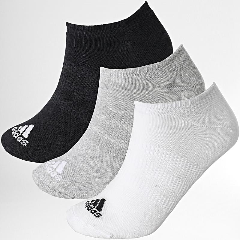 Calcetines Adidas Piqui Negro Blanco Gris 3 Pares - Barata Oferta Outlet