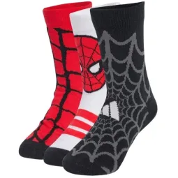 Adidas Spiderman Socks White Red Black 3 Pairs
