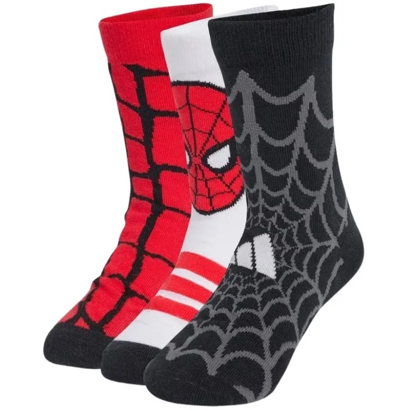 Adidas Spiderman Socks White Red Black 3 Pairs