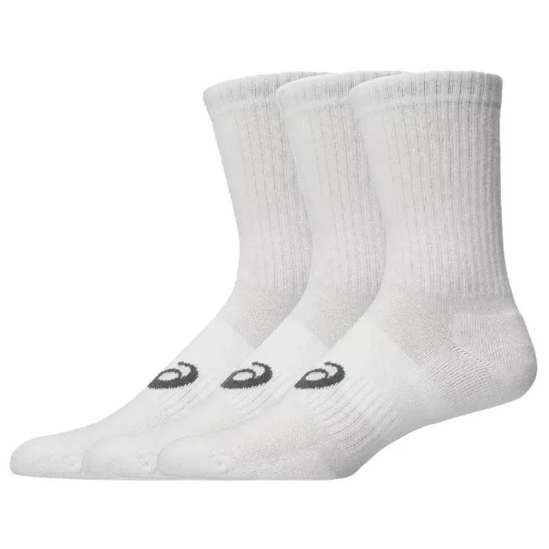 Asics Crew Glossy White Socks 3 Pairs