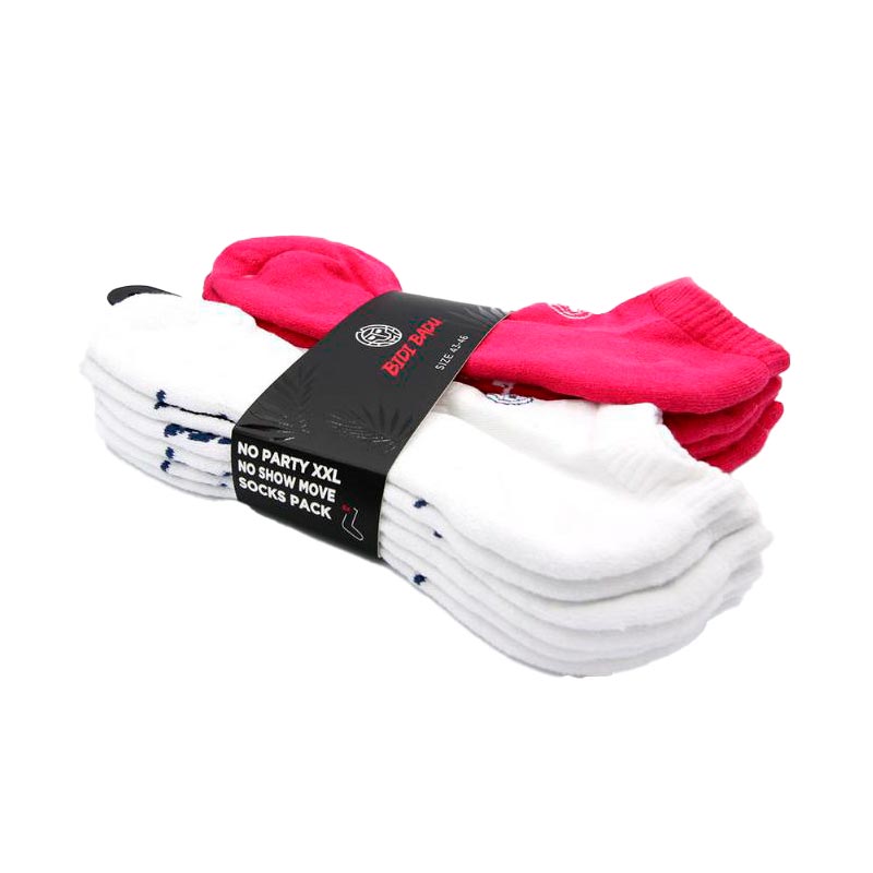 Calcetines Bidi Badu No Party XXL No show Move Rosa Blanco 6 Pares - Barata Oferta Outlet
