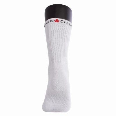 Black Crown High White Socks 3 Pairs