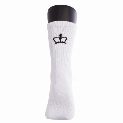 Black Crown Premium High White Socks 1 Pair