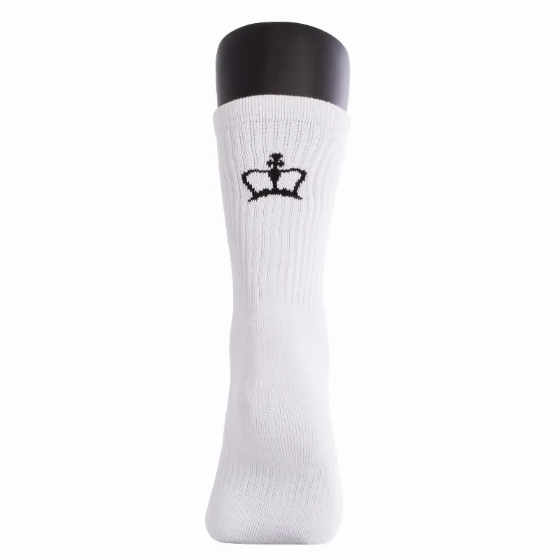 Black Crown Premium High White Socks 1 Pair