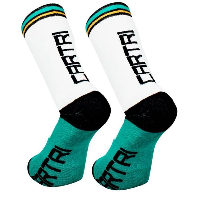 Cartri Titus High White Green Socks 1 Pair