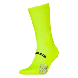 Calcetines Head Performance Padel Crew Amarillo Fluor 1 Par