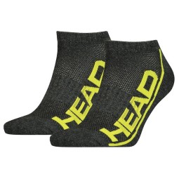 Head Performance Sneaker Socks Lime Grey 2 Pairs