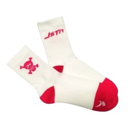 Just Ten White Pink Socks 1 Pair