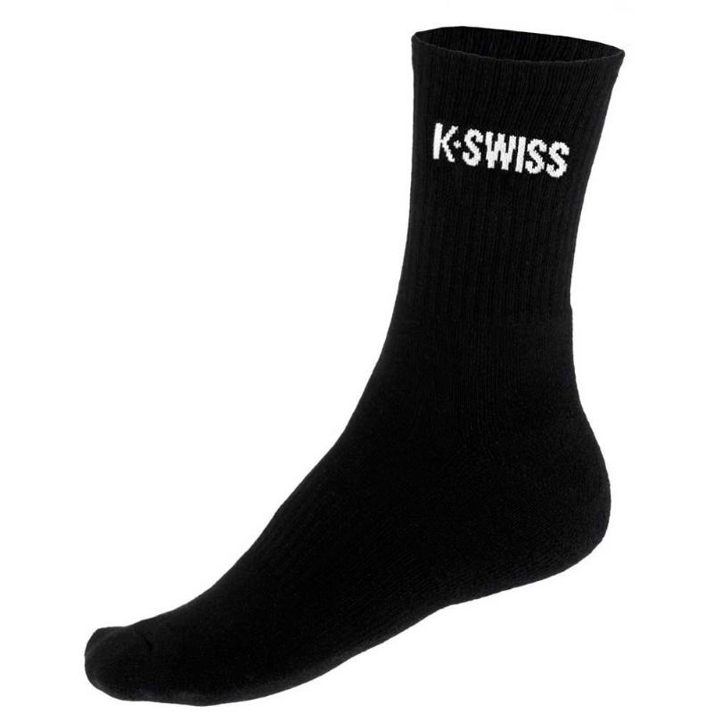 Calcetines Kswiss Crew Hypercourt Negro 2 Pares - Barata Oferta Outlet