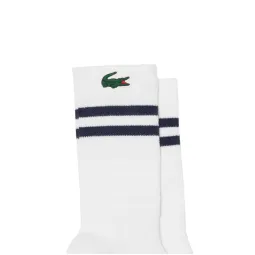 Lacoste Sport Chaussettes High Cut Marine Blanc 1 Paire