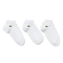 Calze Lacoste Sport Cut Bianco Basso 3 Paia