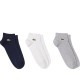 Lacoste Sport Low Cut Socks Navy Black White 3 Pairs