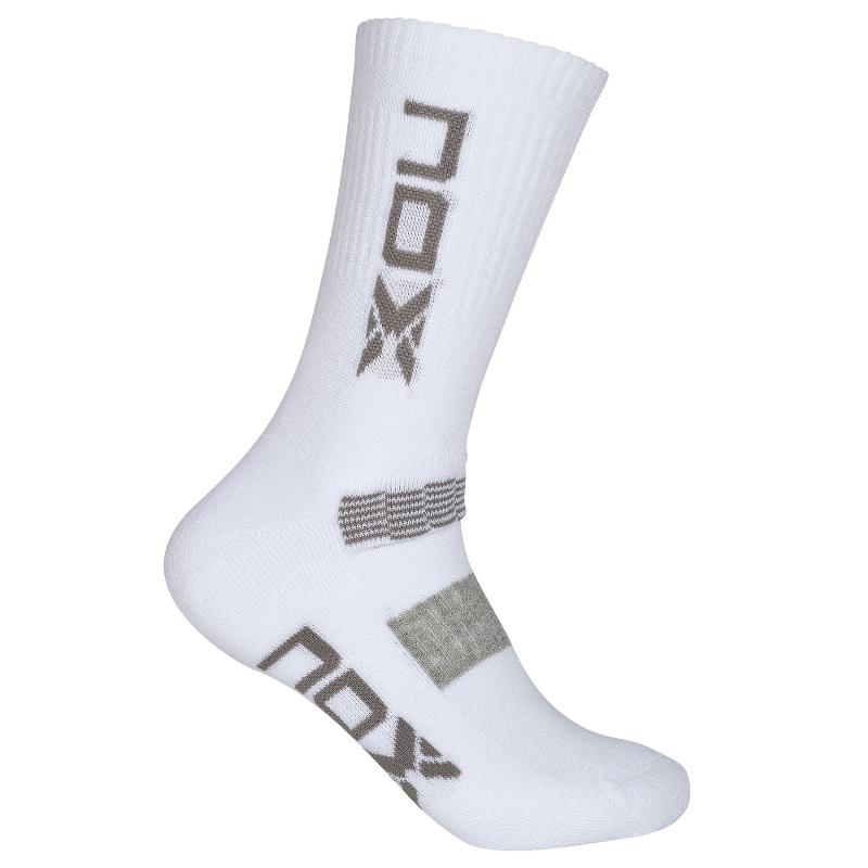 Calcetines Nox Pro Blanco Gris 1 Par - Barata Oferta Outlet