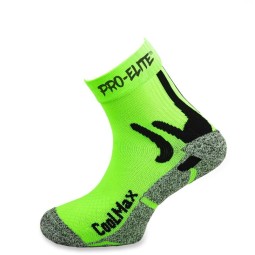 Calcetines Pro Elite Coolmax Verde Fluor 1 Par