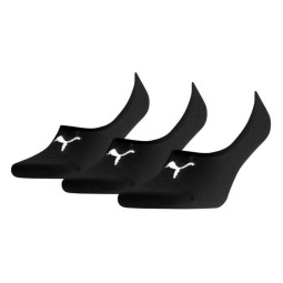 Calcetines Puma Footie Mid Cut Negro 3 pares