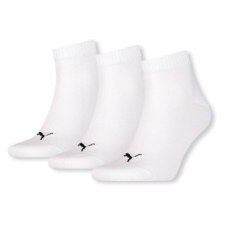 Puma Quarter White Socks 3 pairs