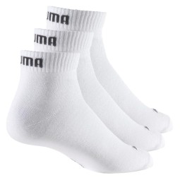 Puma Quarter White Socks 3 pairs