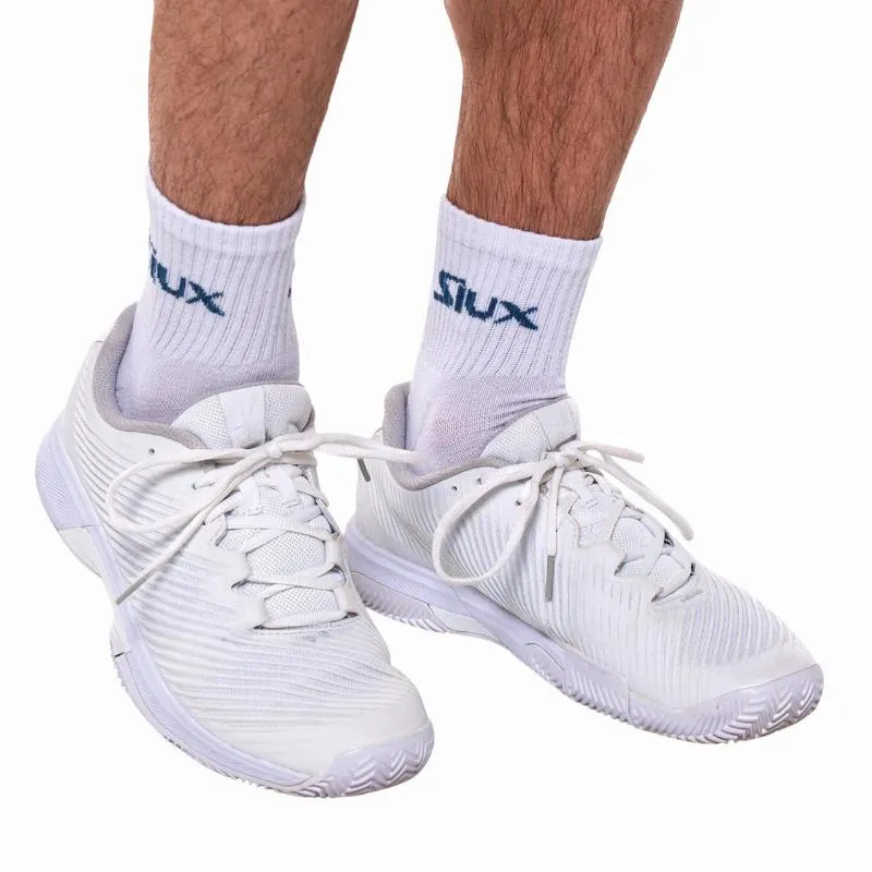 Siux Reveal Mid-Calf Socks White Turquoise 2 Pairs