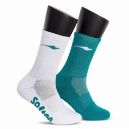 Softee Duo Green White Socks 1 Pair