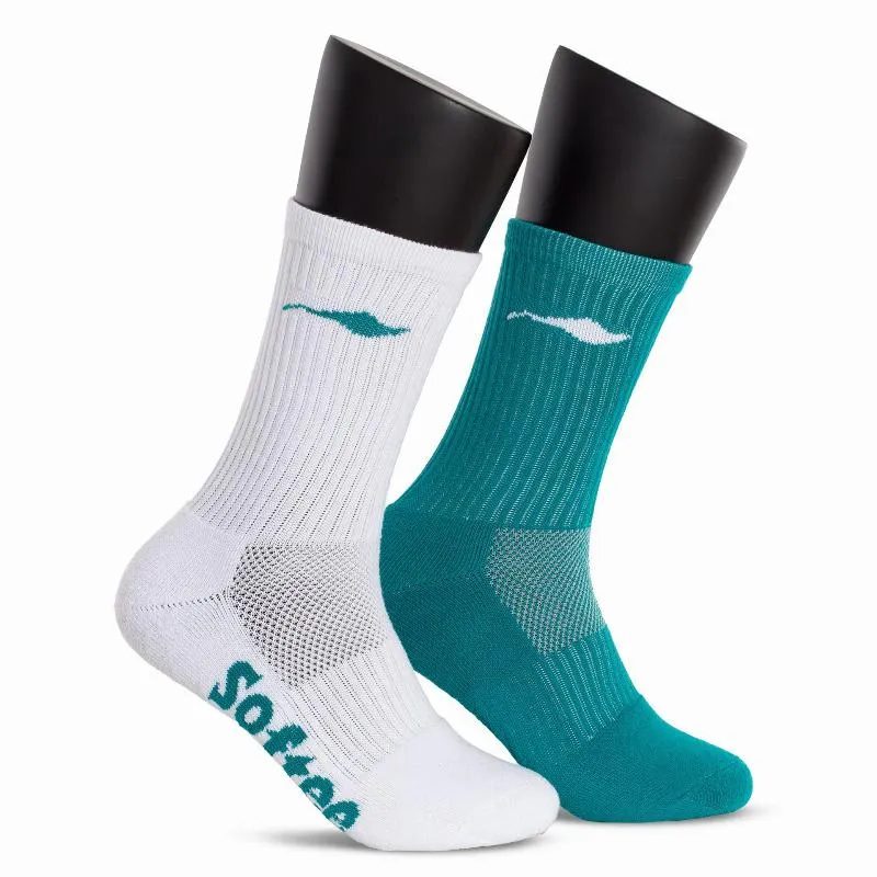Softee Duo Green White Socks 1 Pair