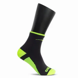 Softee Mid-Calf Socks Black Fluorescent Yellow 1 Pair