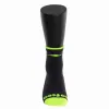 Softee Mid-Calf Socks Black Fluorescent Yellow 1 Pair