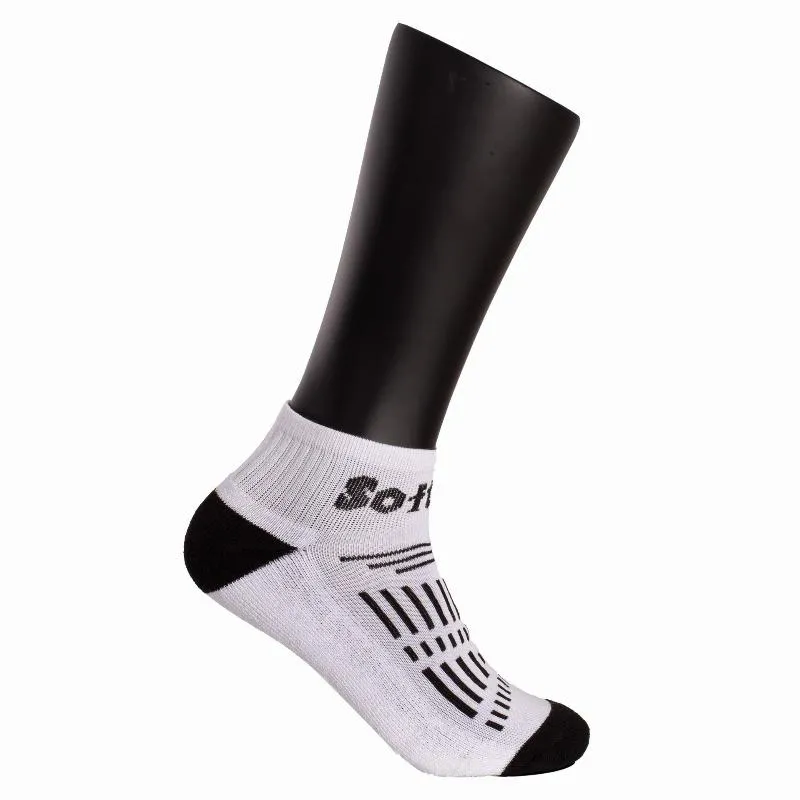 Softee Race Mid-Calf Socks White Black 3 Pairs