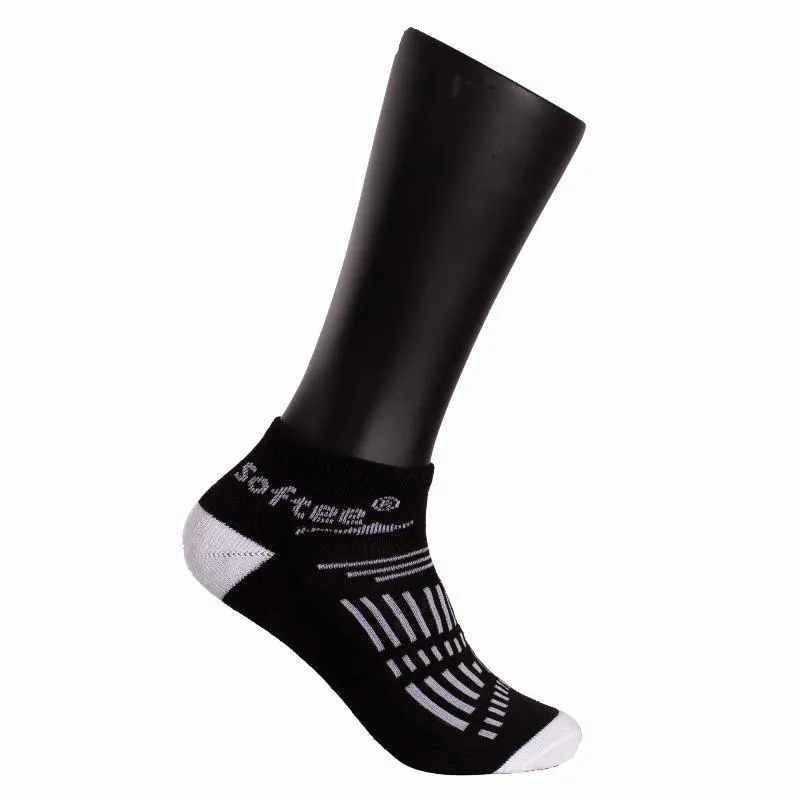 Softee Race Mid-Calf Socks White Black 3 Pairs