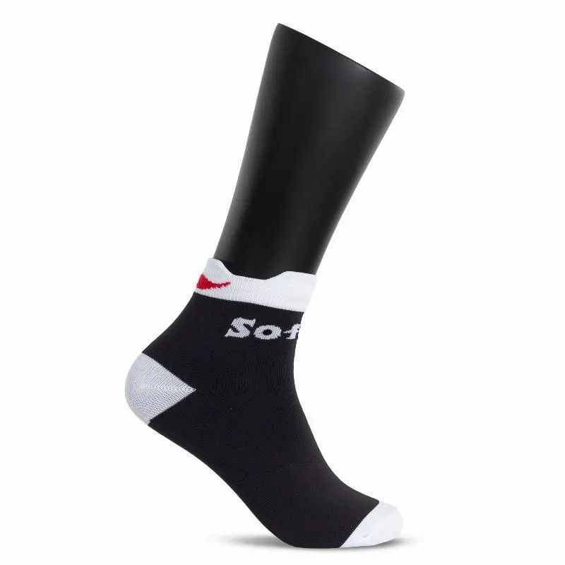 Softee Ankle Socks Black White 1 Pair